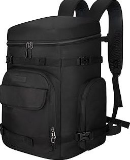 65L Waterproof Ski Boot Bag, Heavy Duty Snowboard Backpack for Helmet Goggles Gear, Air Travel Winter Sports Bag product image