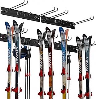 Ultrawall Wall Mount Ski Rack, Garage Ski Storage Rack, Ski Hangers For 8 Pairs of Skis product image